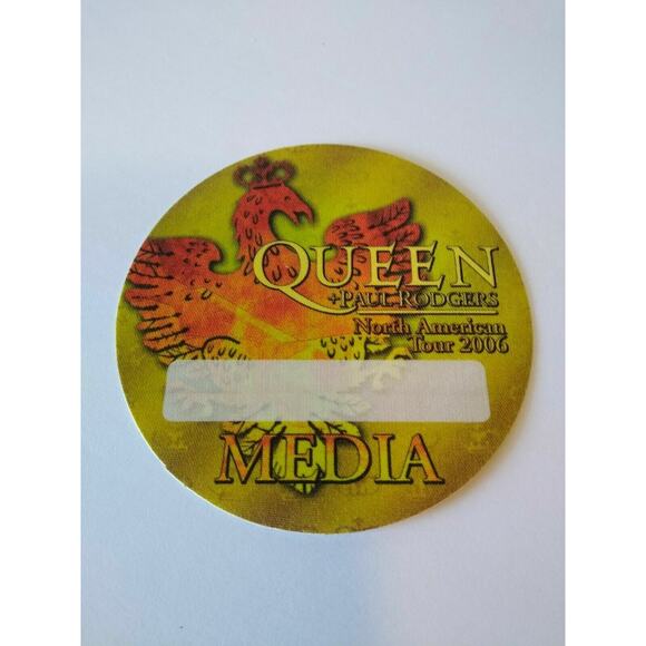 Queen Backstage Pass American Tour Paul Rodgers Original 2006 Hard Rock Gold - Picture 3 of 4